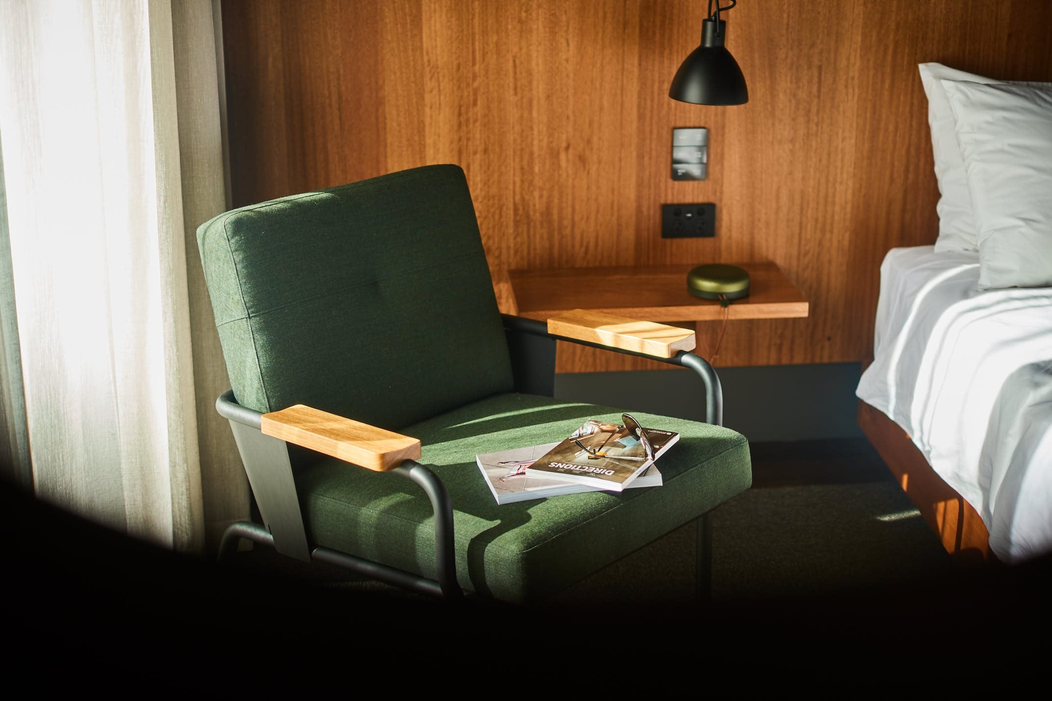 Relax with a book in the oversized armchair