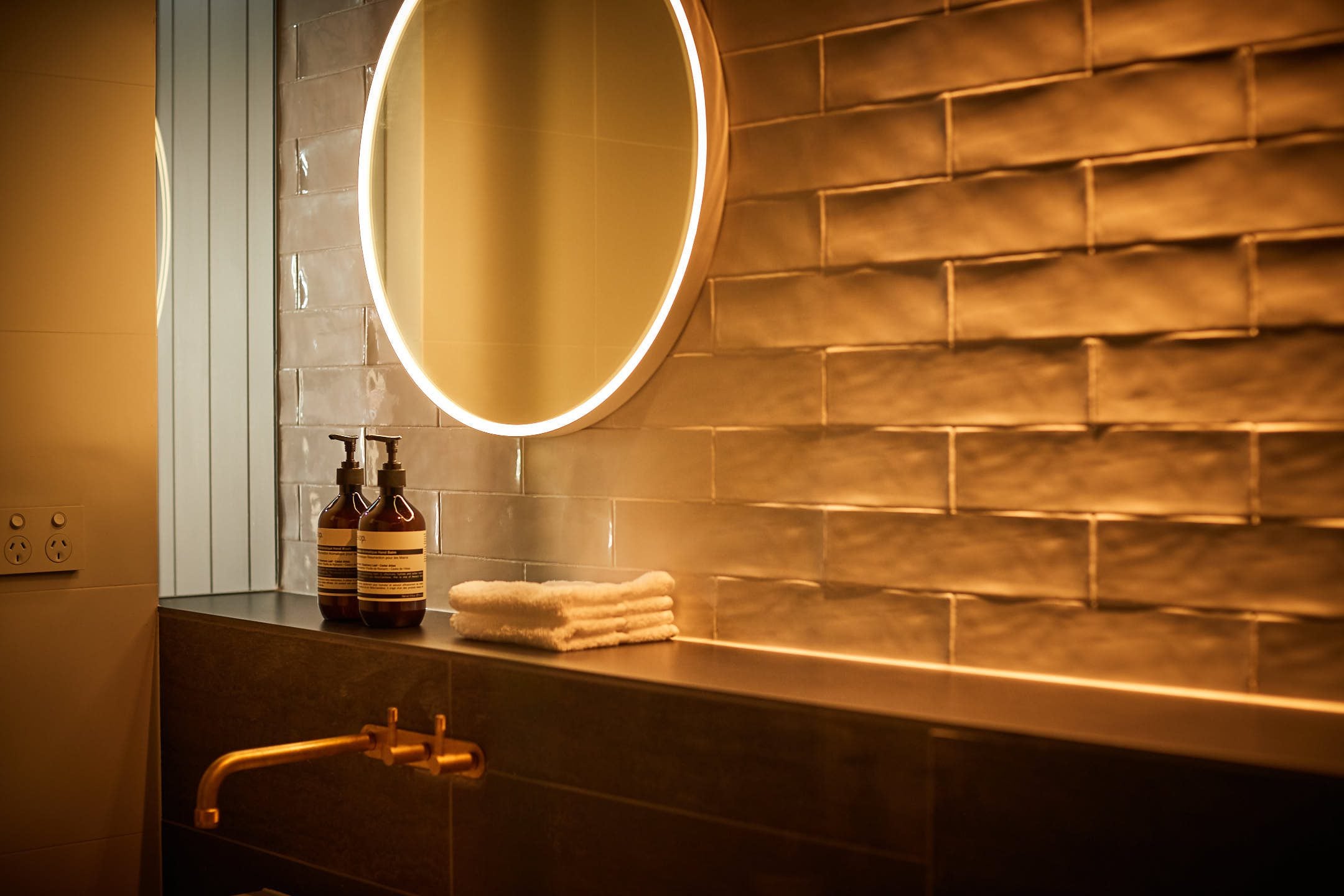 Luxury bathroom experience with Aesop personal amenities
