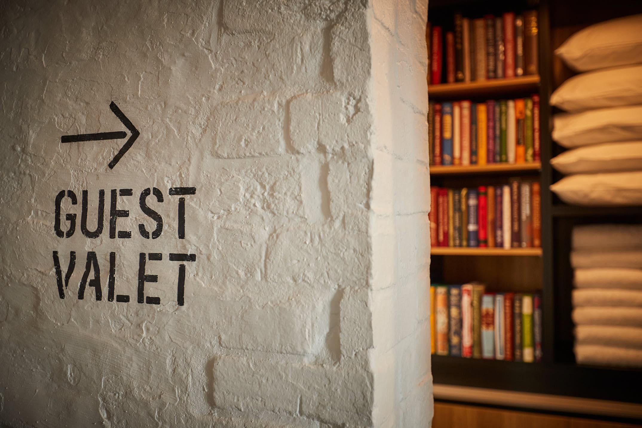 Guest Valet with tea and coffee making facilities, extra pillows and towels and a well-stocked library of literary classics